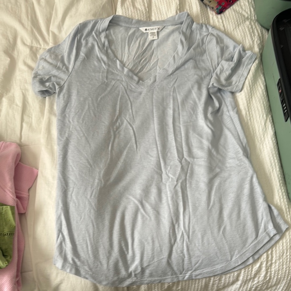Athleta White Relaxed Short Sleeve T-Shirt